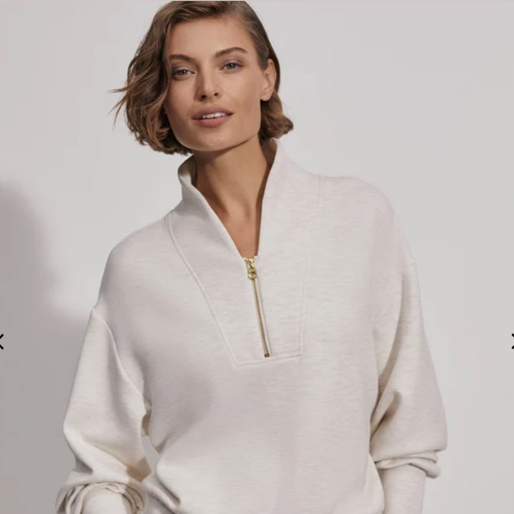 Varley Set: Davidson Sweat with matching Relaxed Pant - both Ivory Medium